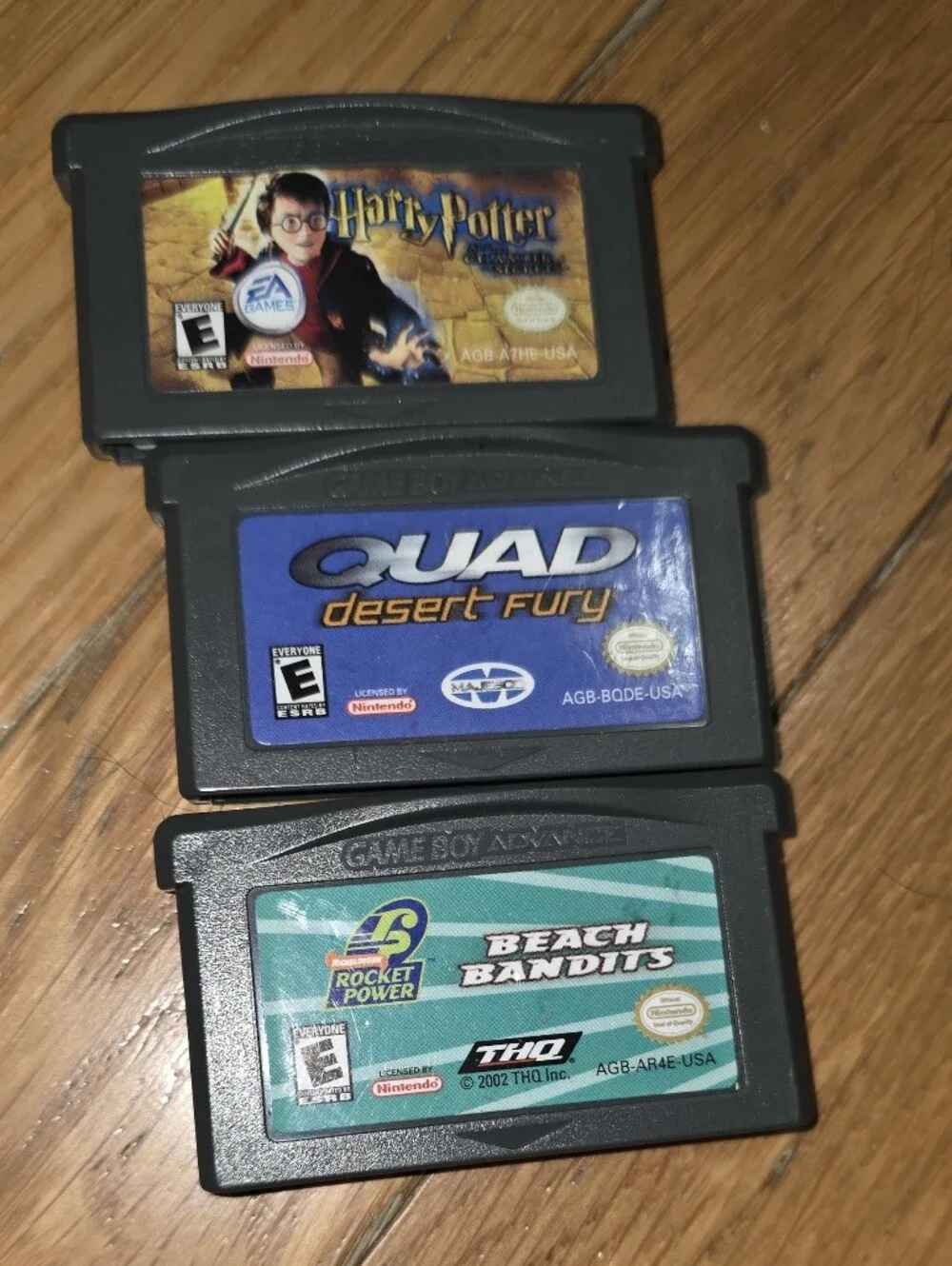 VINTAGE LOT GAMES Nintendo Game Boy Advance Harry Potter Quad Desert Fury Beach